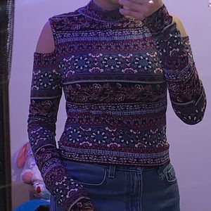 Shoulder Cut Off Blouse